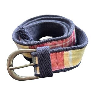 Vintage American Eagle Plaid Cotton Belt